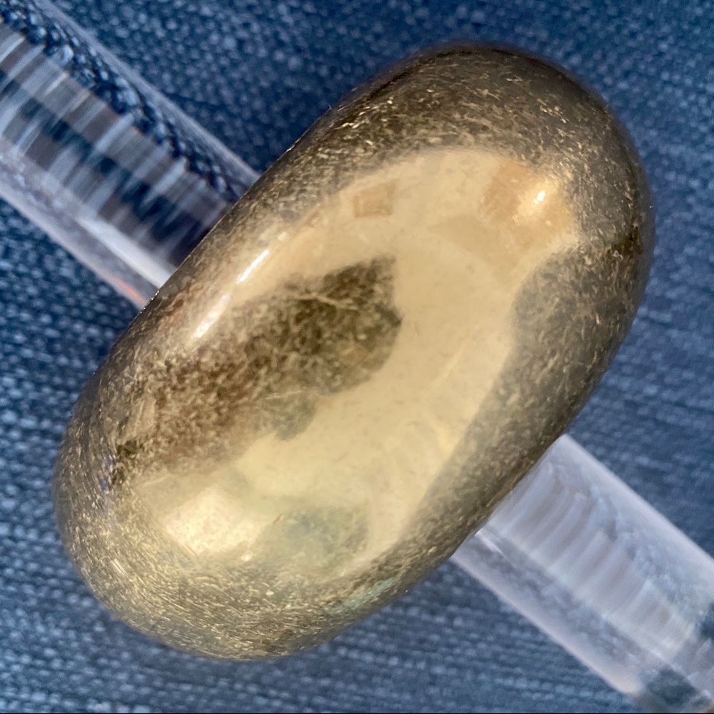 Domed Brass Bangle Statement Bracelet - image 6